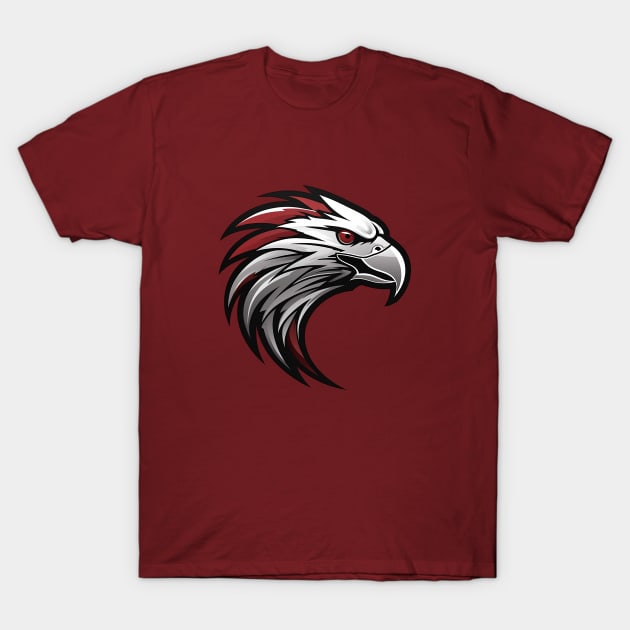 Red and Silver Falcon T-Shirt by DavidLoblaw